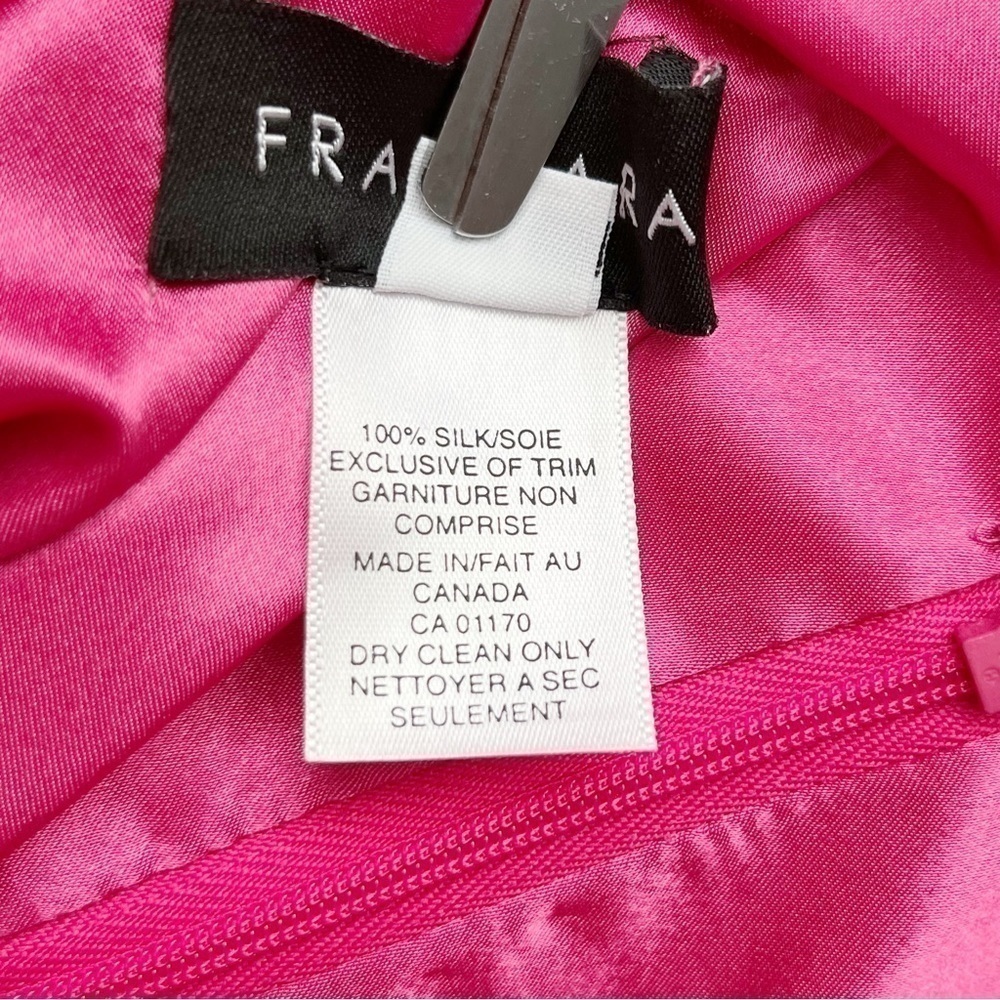 Frascara 100% Silk Fit & Flare Hi-Lo Formal Midi Dress in Magenta Pink, Size‎ 14 - Picture 12 of 12